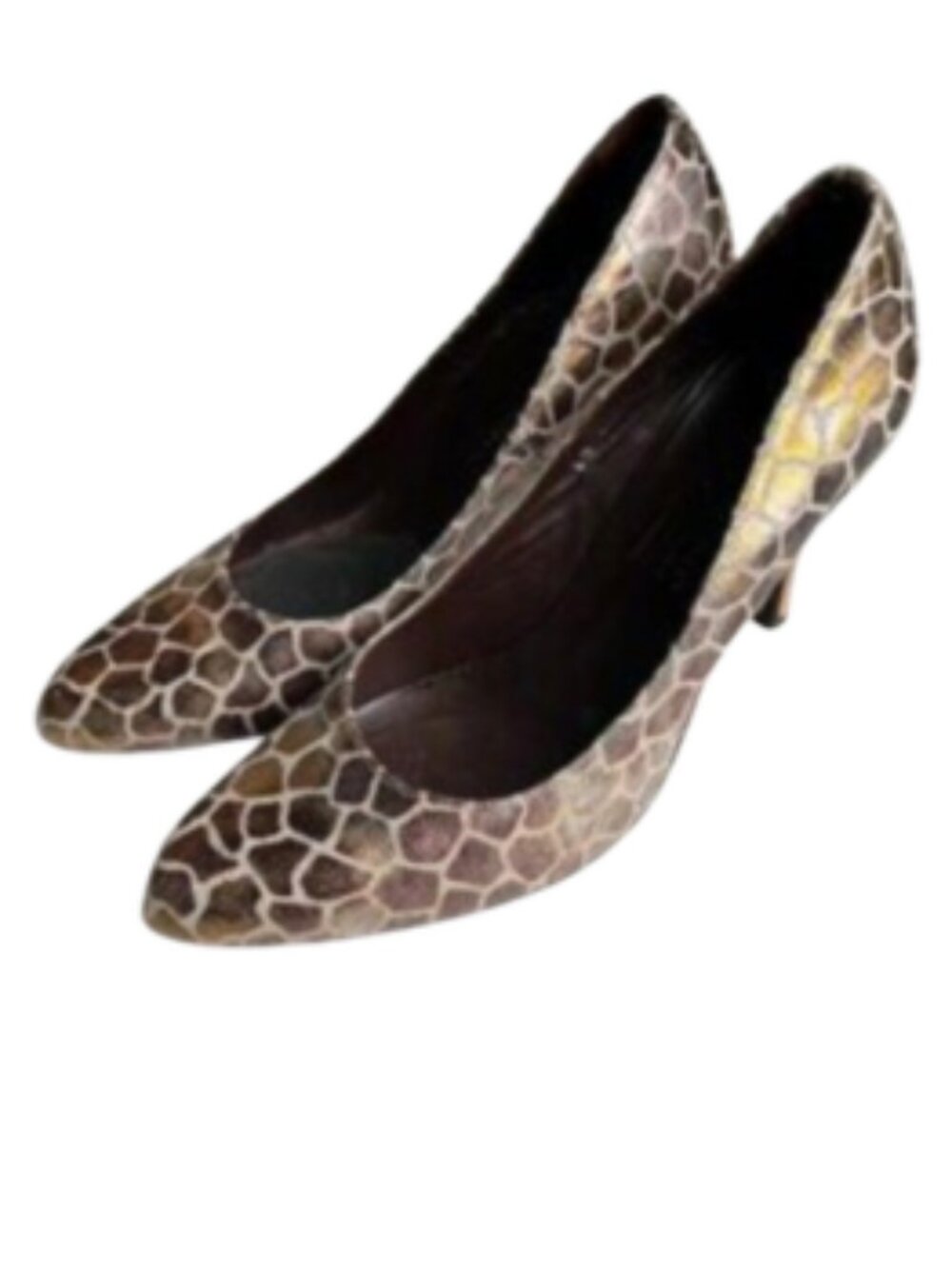 SALE! Donald J. Pliner Raguel Slingback Pumps Metallic Cork Heels Italian sz 8.5